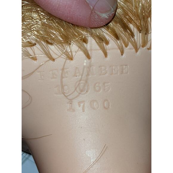 Vintage 1965 17" Effanbee Doll #1700 Original Bonnet Red Floral Dress Mint Tags - Picture 9 of 9